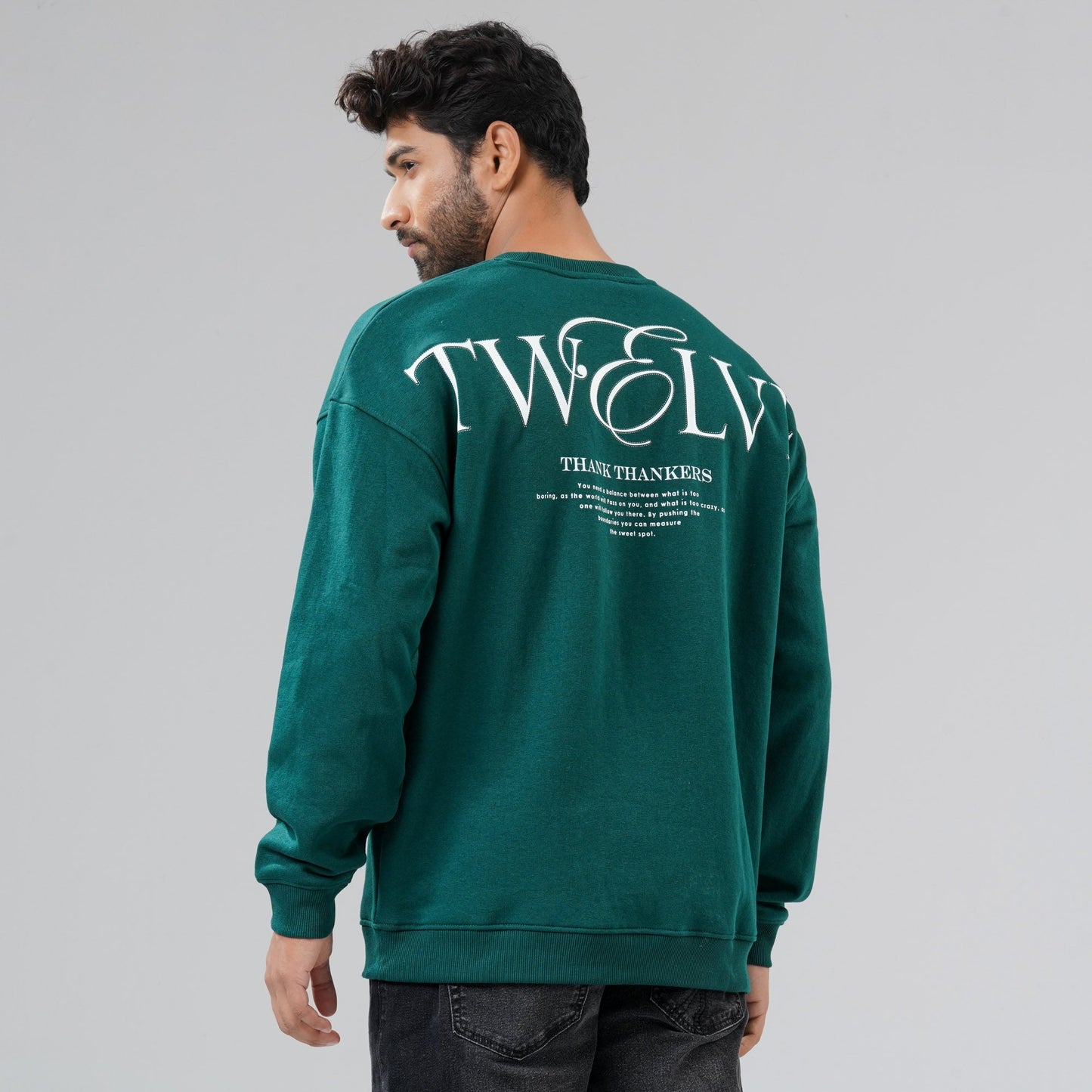 Mens Teal Green Sweat Shirt