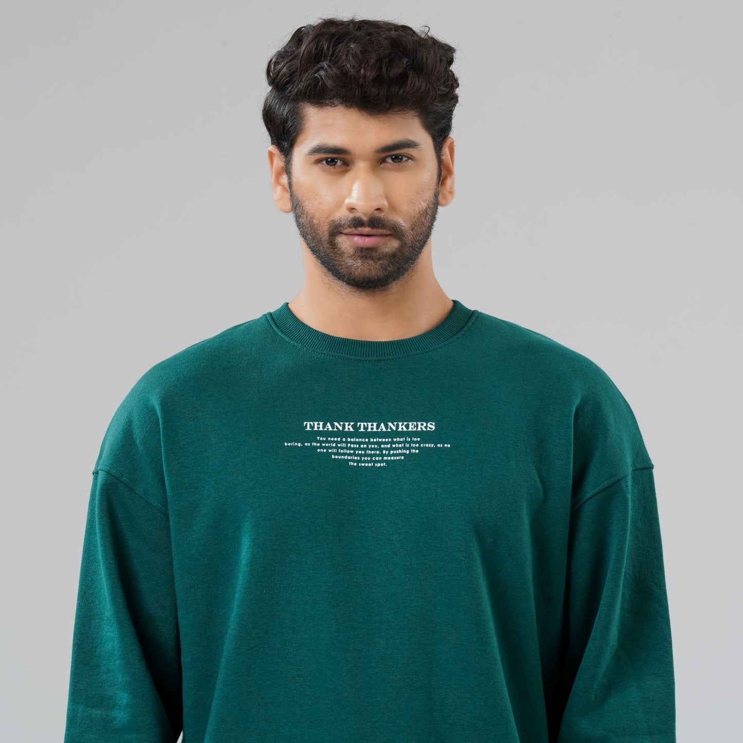Mens Teal Green Sweat Shirt