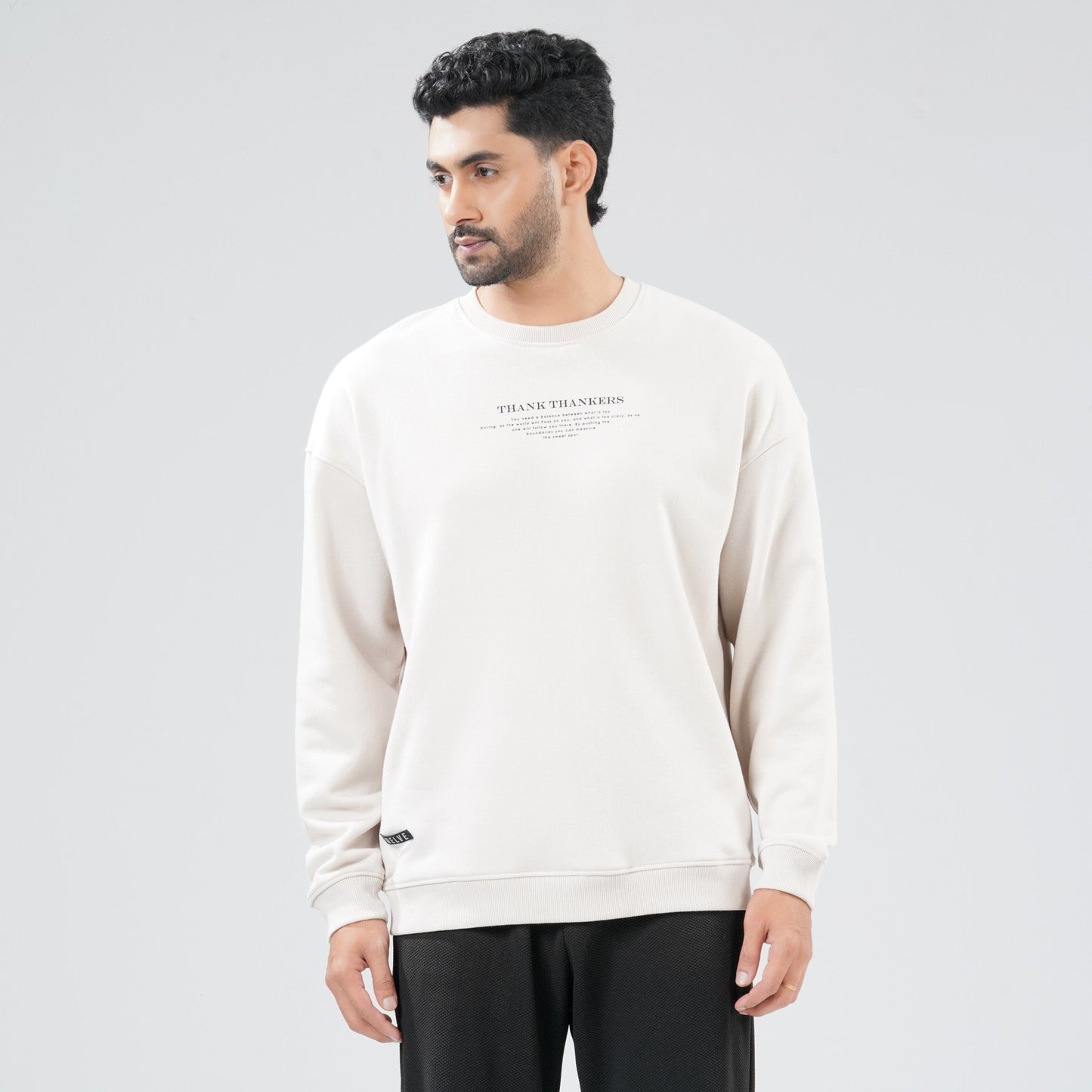 Mens Light Beige Sweat Shirt