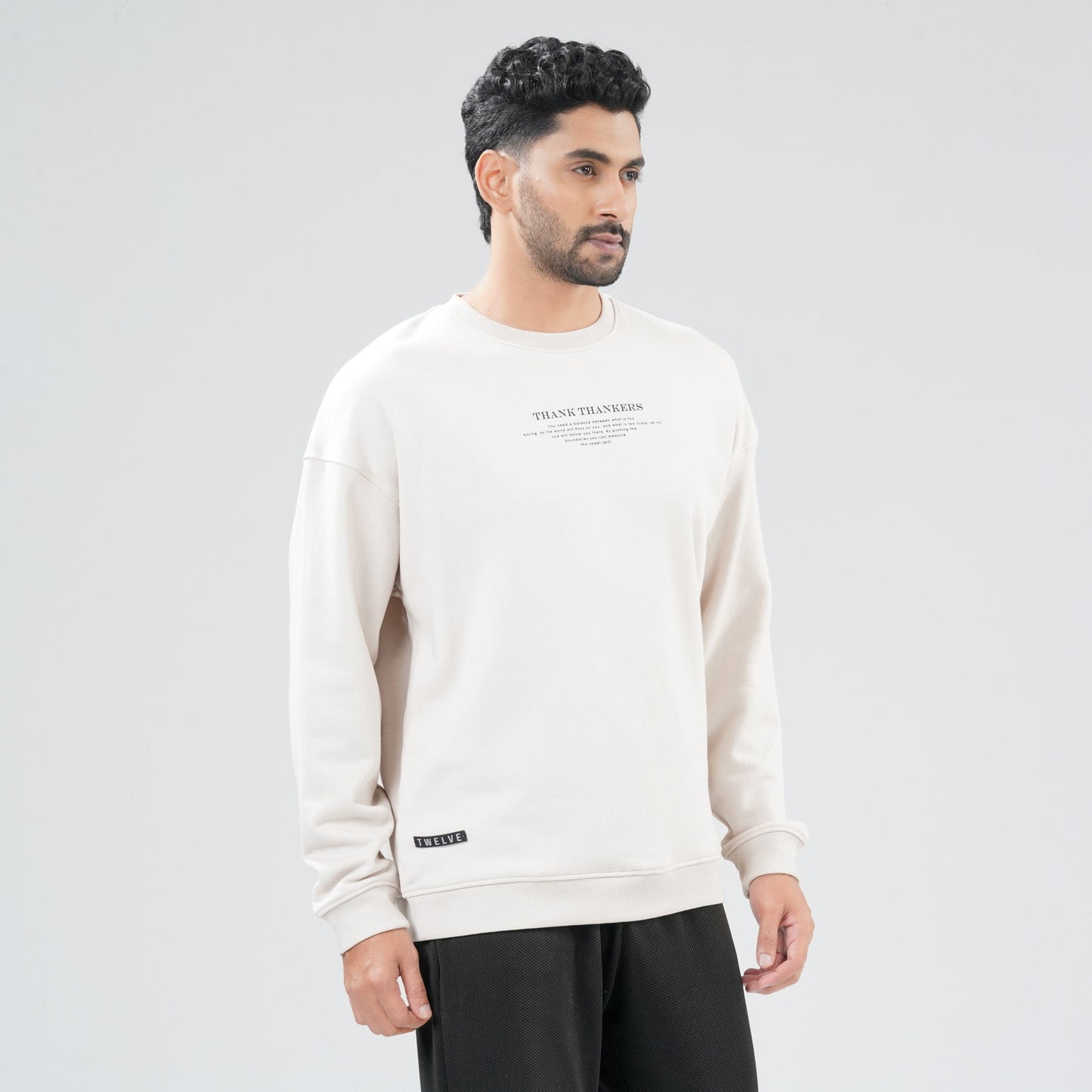 Mens Light Beige Sweat Shirt