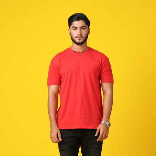 MENS T-SHIRT-RACING RED