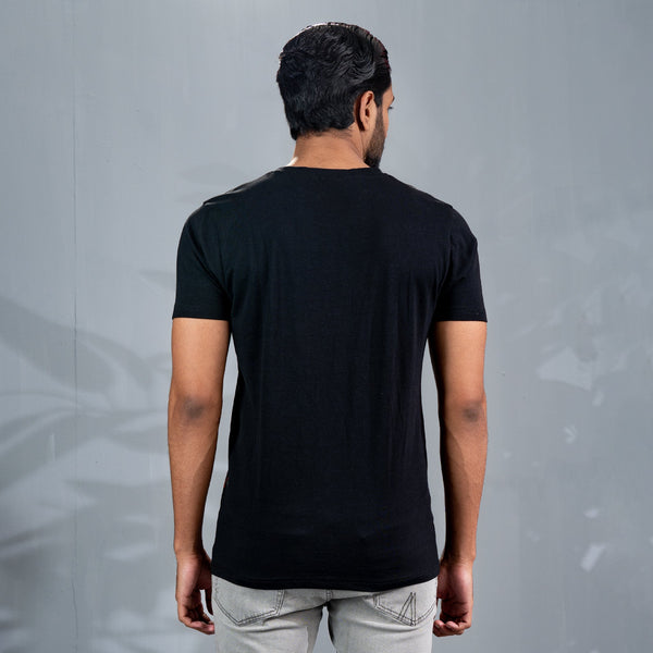 Men's Black Print T-Shirt