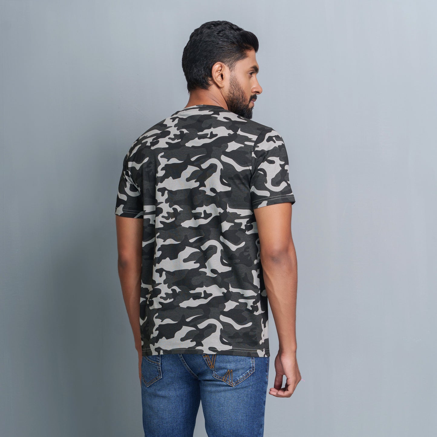 Mens T-Shirt- Grey Camo