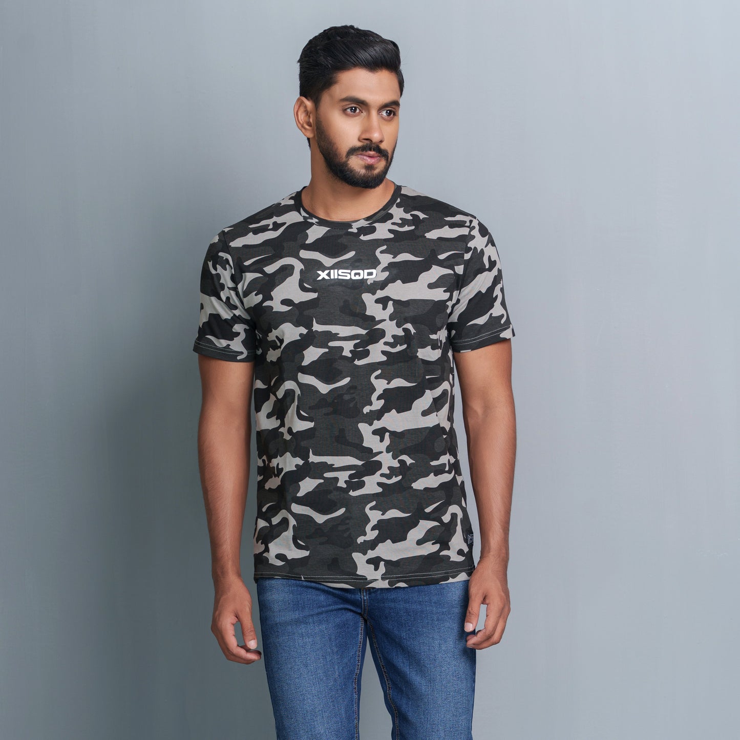 Mens T-Shirt- Grey Camo