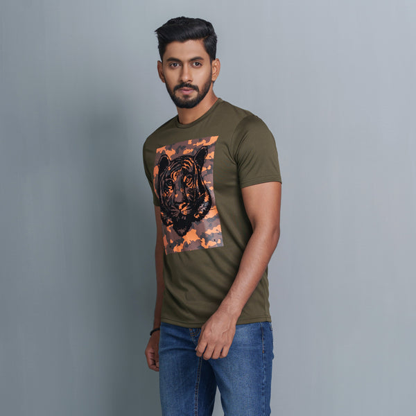 Men’s Olive Cotton T-Shirt