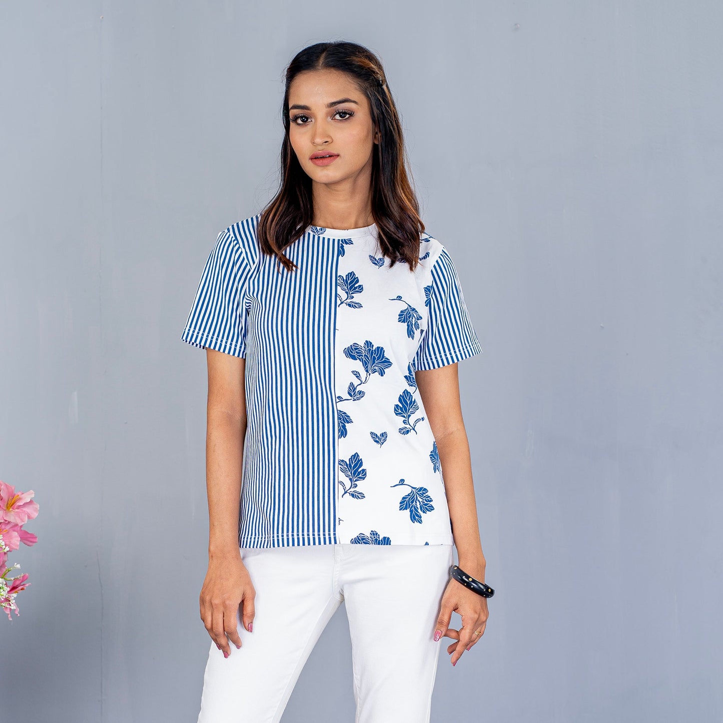 Ladies T-Shirt- White Aop