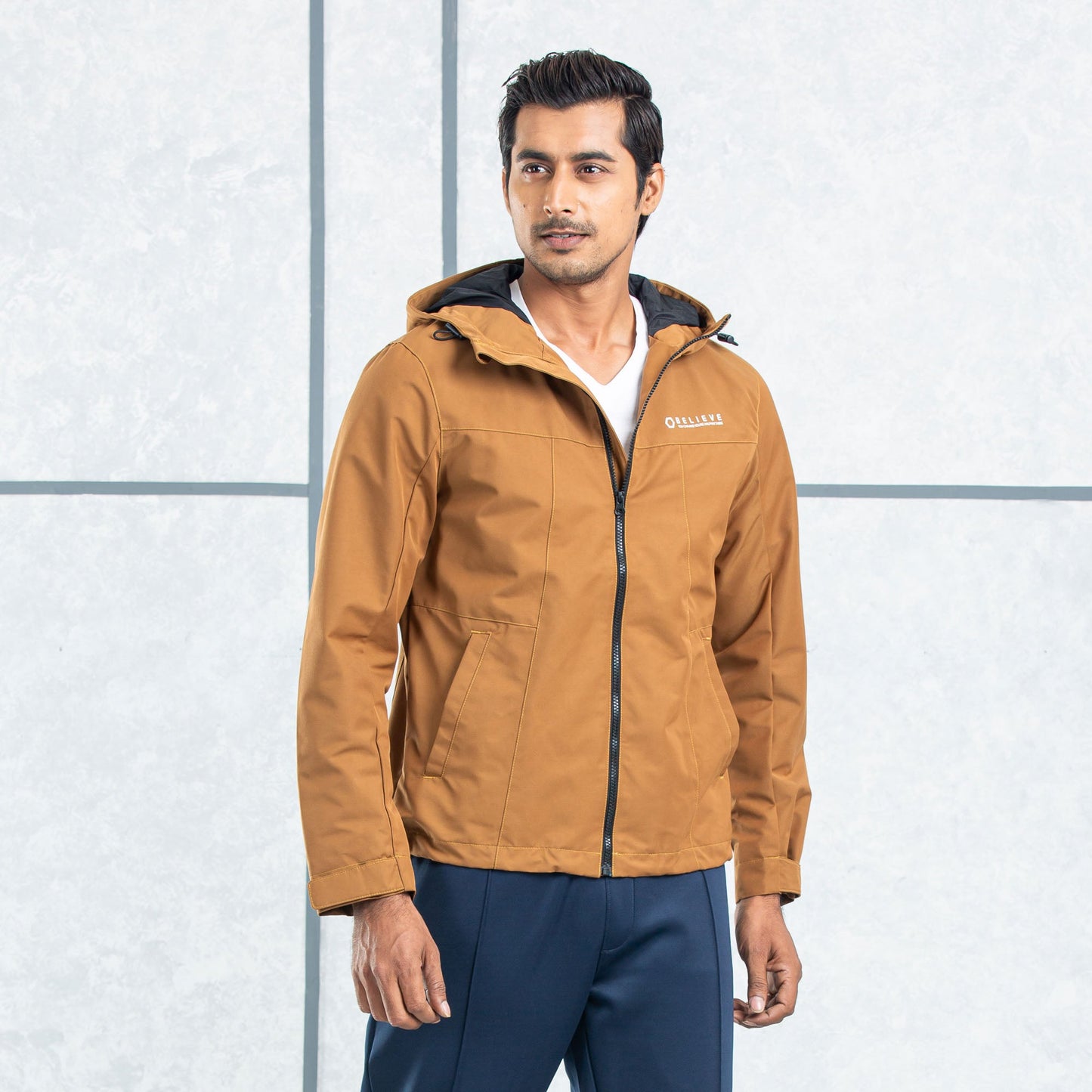 Mens Windbreaker-Khaki