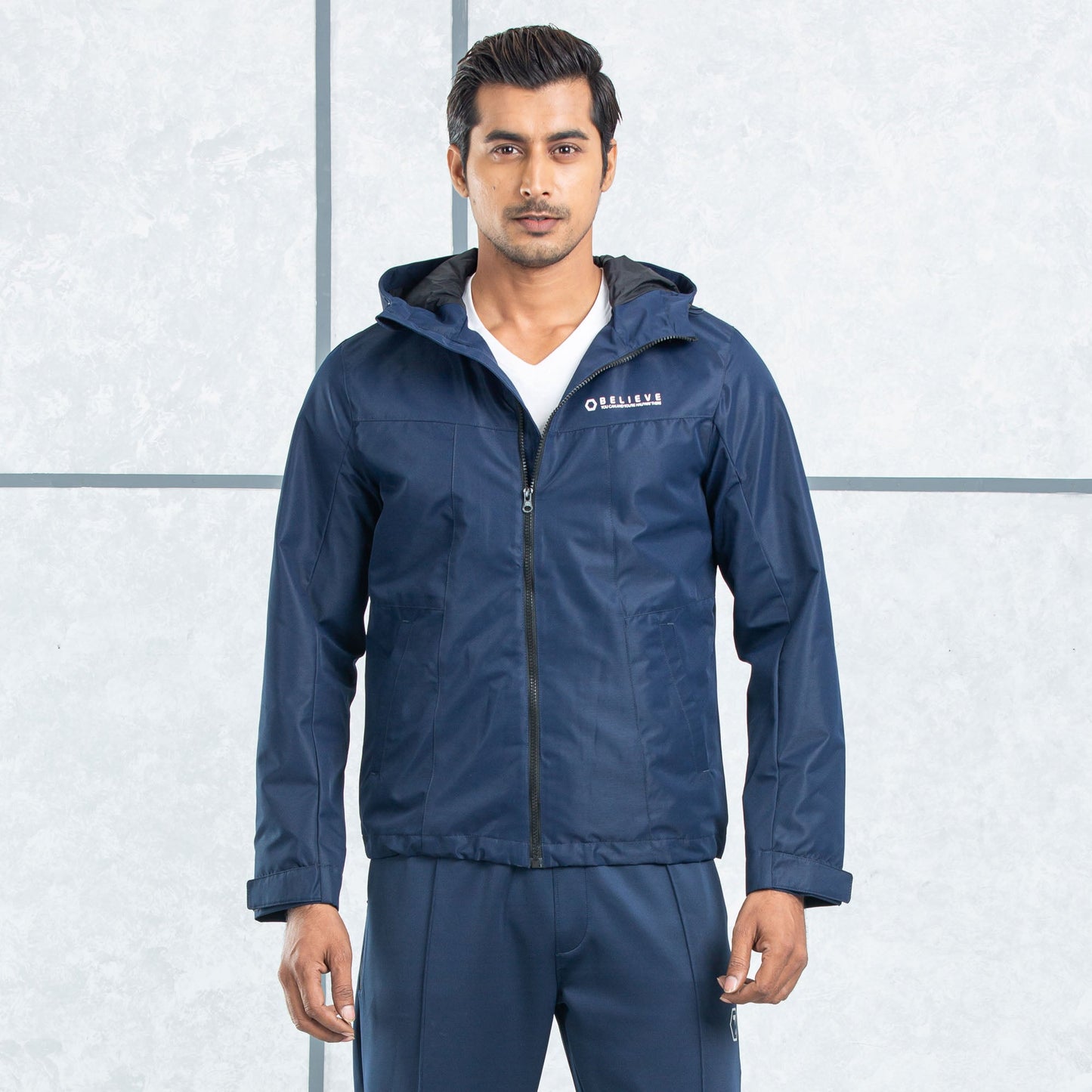 Mens Windbreaker-Navy