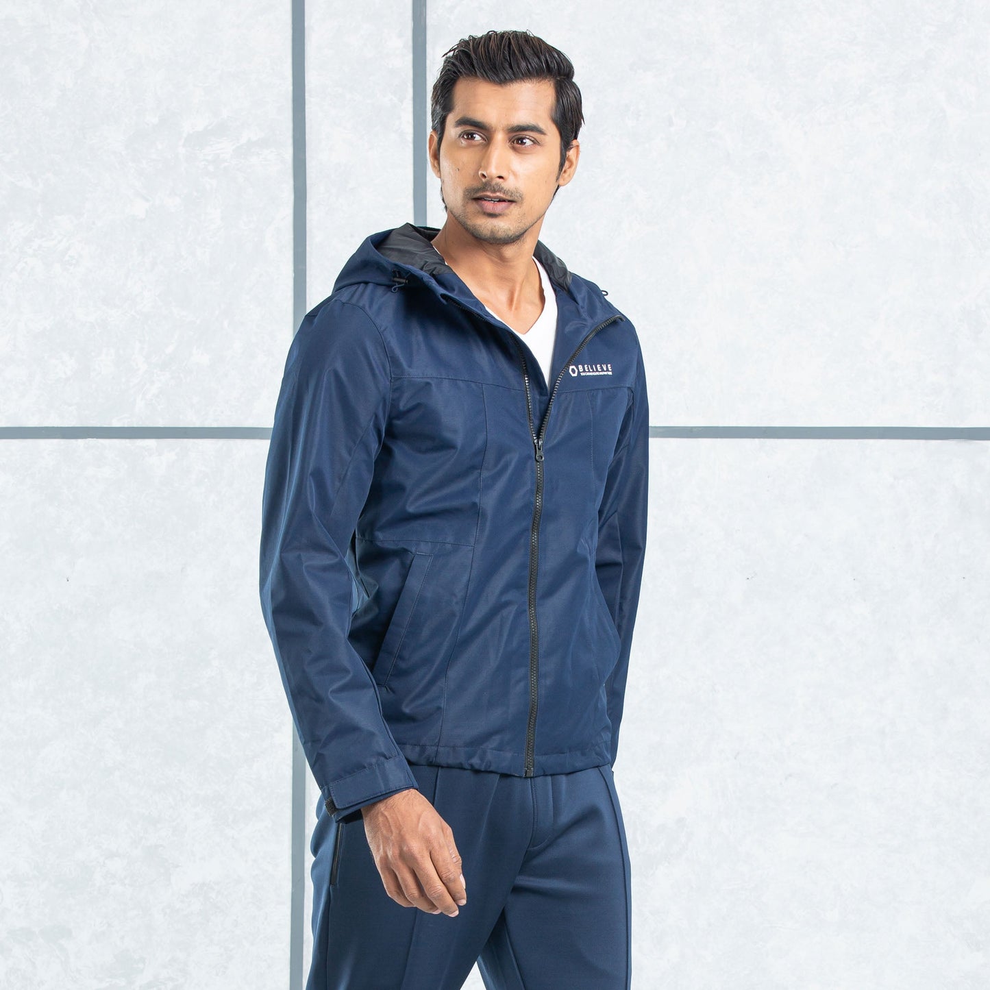 Mens Windbreaker-Navy