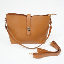 Load image into Gallery viewer, Women&#39;s Beige Dual Strap Shoulder Bag
