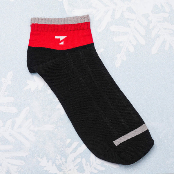 Black & Red Cotton Socks