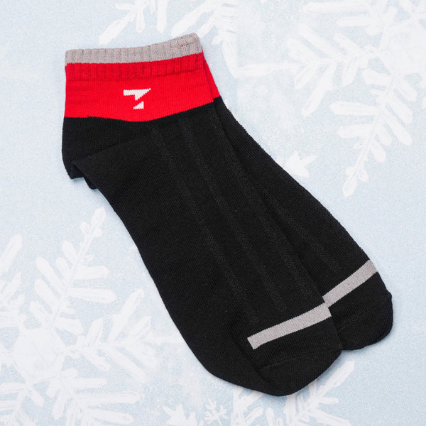 Black & Red Cotton Socks