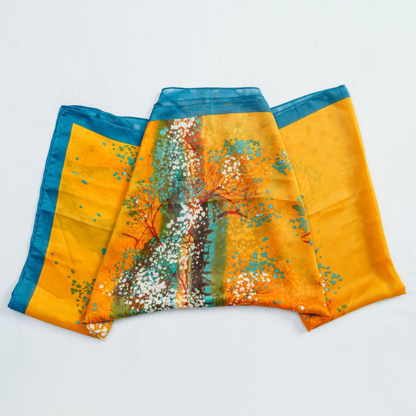 Womens Yellow & Brwon Scarf