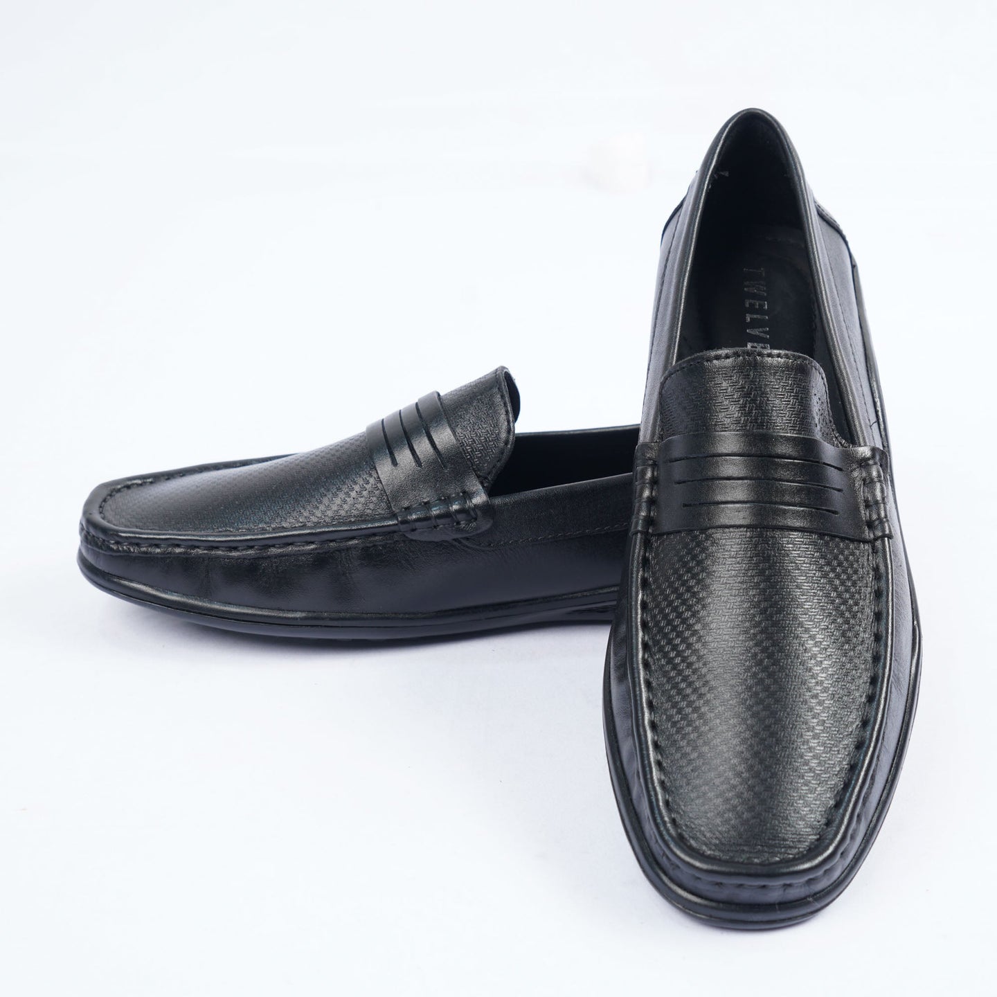 Mens Black Leather Loafers