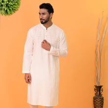 Load image into Gallery viewer, Men&#39;s White Embroidered Panjabi
