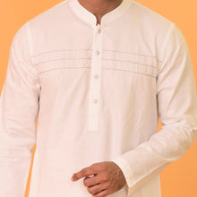 Load image into Gallery viewer, Men&#39;s White Embroidered Panjabi
