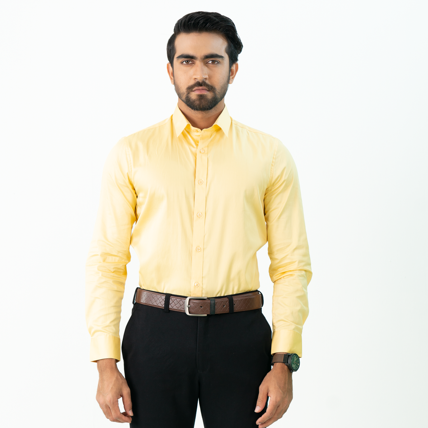 Men's Yellow Formal Shirt