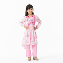 Load image into Gallery viewer, Girls Pink Ethnic Set
