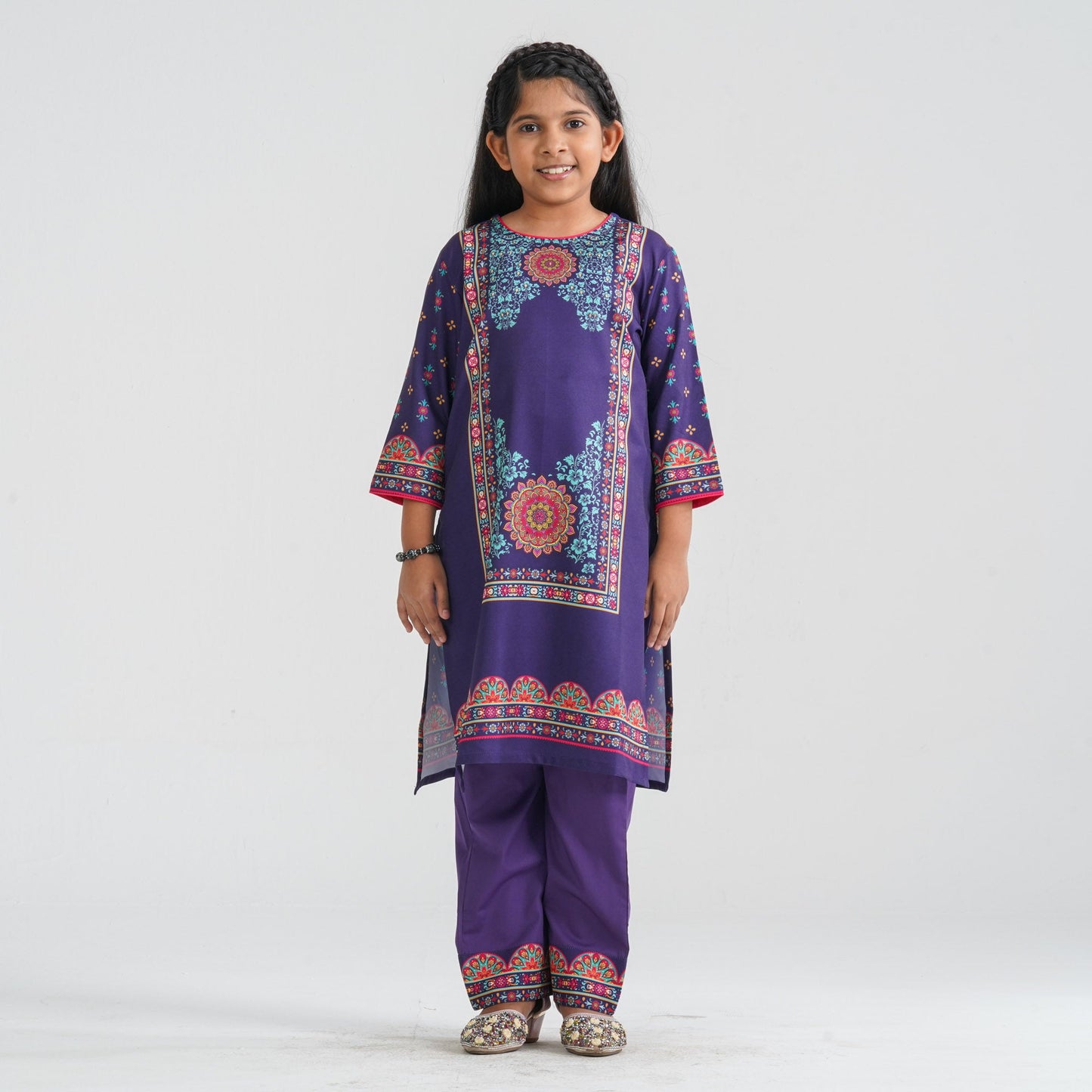 Girl's Blended Silk Two Piece Set