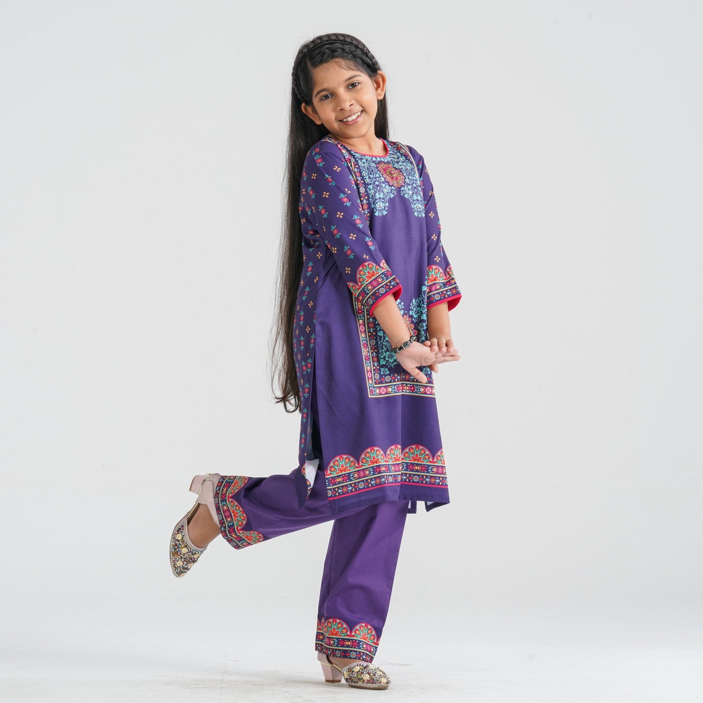 Girl's Blended Silk Two Piece Set