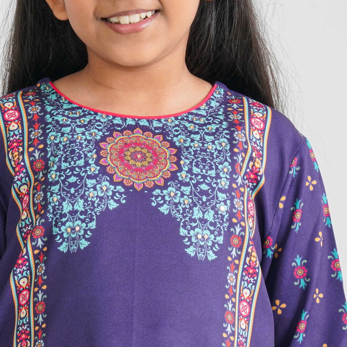 Girl's Blended Silk Two Piece Set