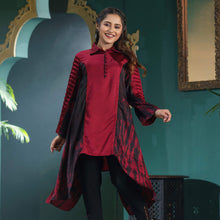 Load image into Gallery viewer, Women Maroon Silk Ensemble
