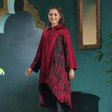 Load image into Gallery viewer, Women Maroon Silk Ensemble
