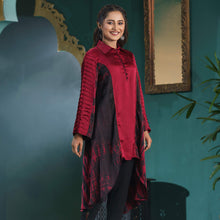 Load image into Gallery viewer, Women Maroon Silk Ensemble
