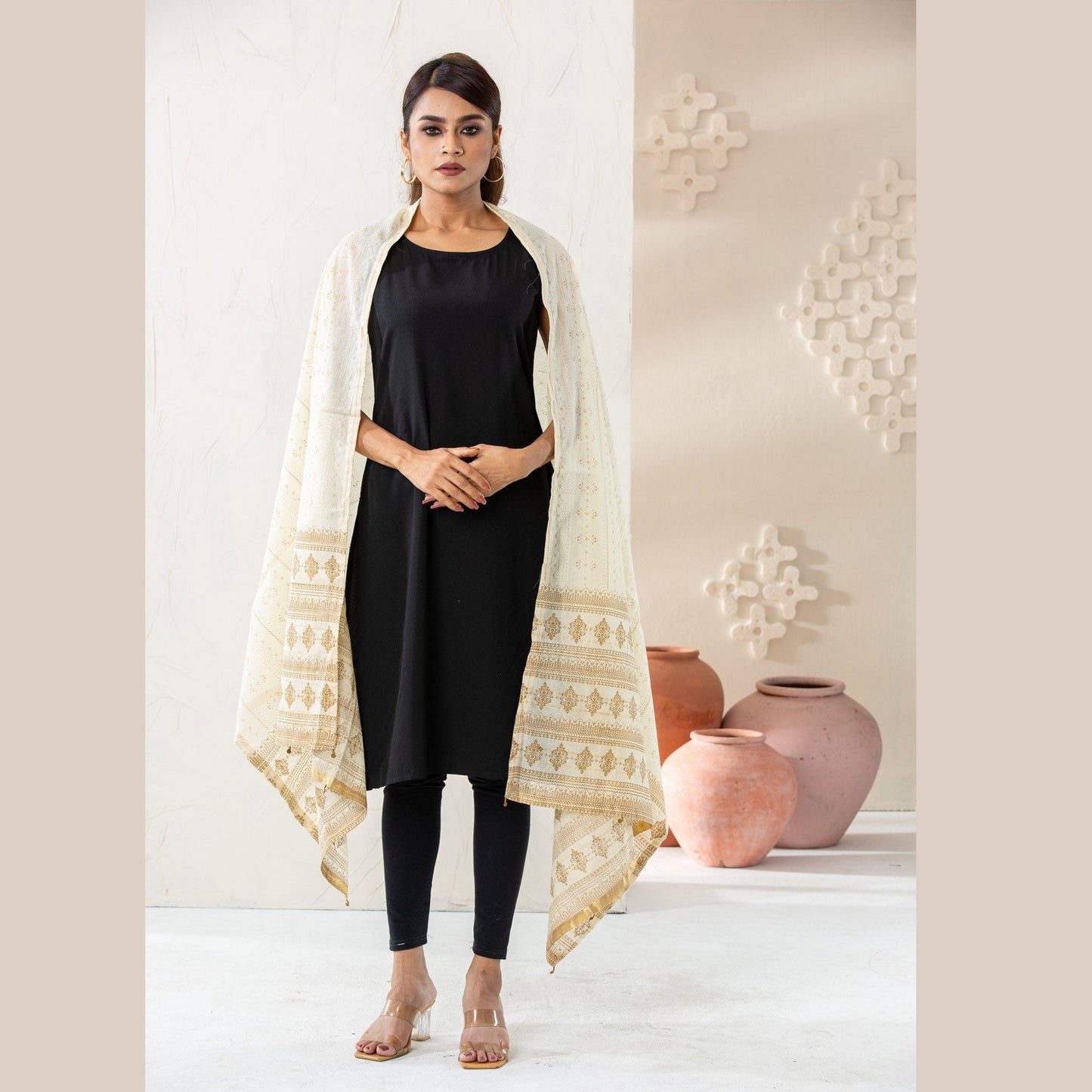 Women Ethnic Off-white Orna