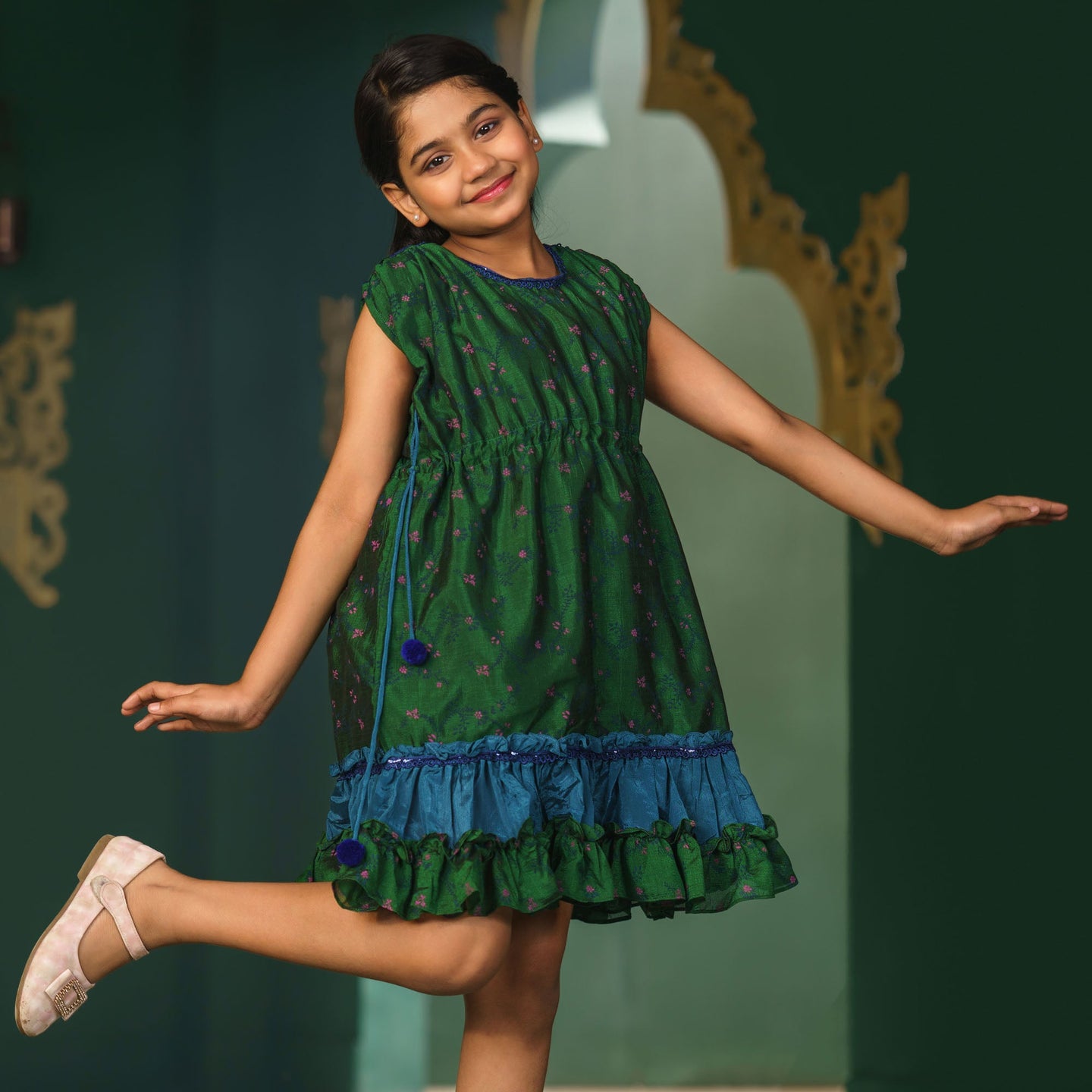 GIRLS_FROCK-GREEN