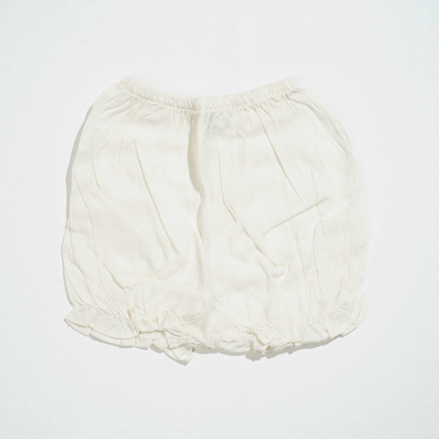 New Born Girls Frock - White Ao