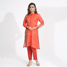 Load image into Gallery viewer, Women Orange Ethnic Kurti
