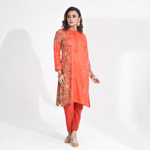 Load image into Gallery viewer, Women Orange Ethnic Kurti
