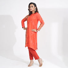 Load image into Gallery viewer, Women Orange Ethnic Kurti
