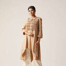 Load image into Gallery viewer, ETHNIC FUSION KURTI-BEIGE
