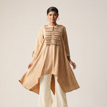 Load image into Gallery viewer, ETHNIC FUSION KURTI-BEIGE
