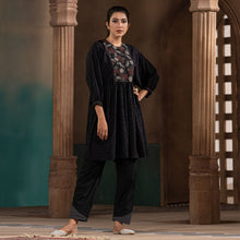 Load image into Gallery viewer, Womens Ethnic Black Fusion Kurti
