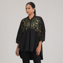 Load image into Gallery viewer, ETHNIC FUSION KURTI-BLACK 2
