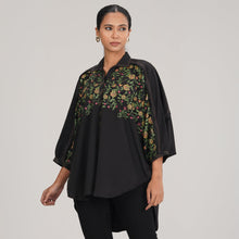 Load image into Gallery viewer, ETHNIC FUSION KURTI-BLACK 2
