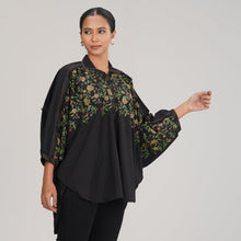 Load image into Gallery viewer, ETHNIC FUSION KURTI-BLACK 2
