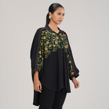 Load image into Gallery viewer, ETHNIC FUSION KURTI-BLACK
