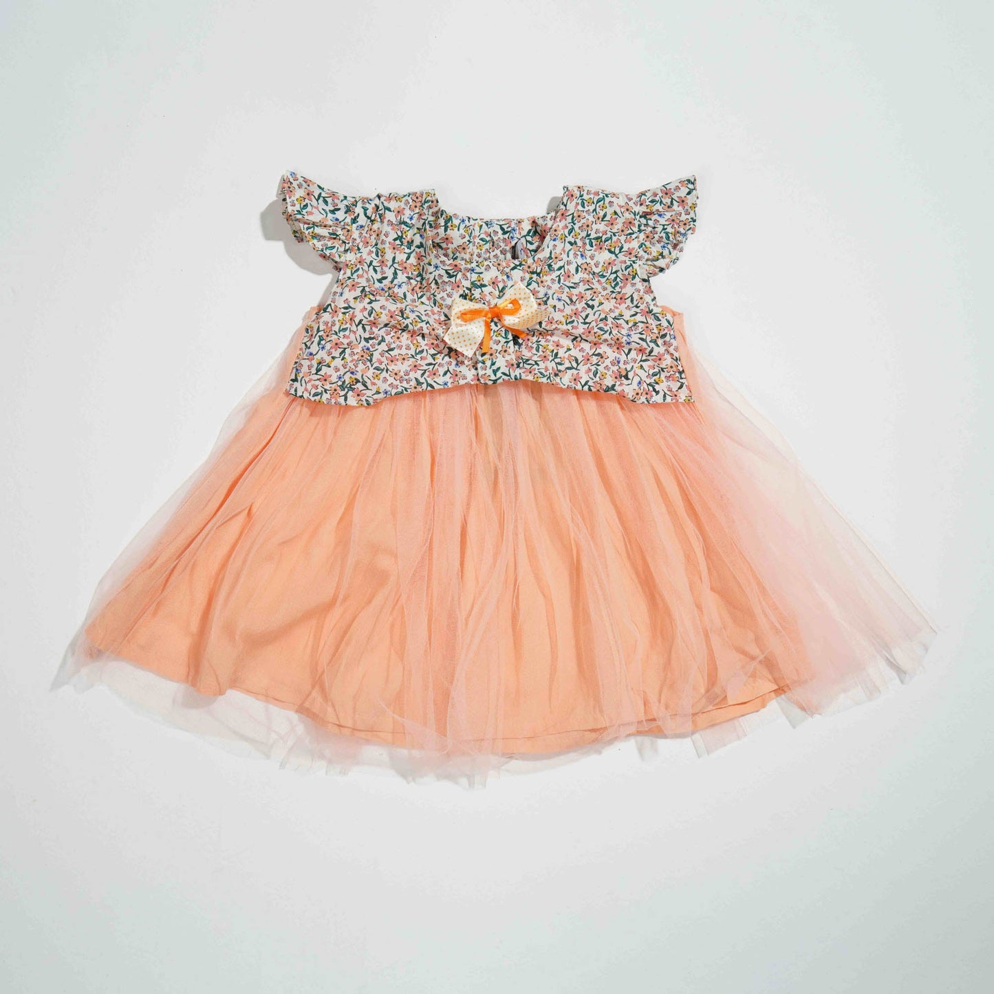 NEW BORN GIRLS FROCK - MELON