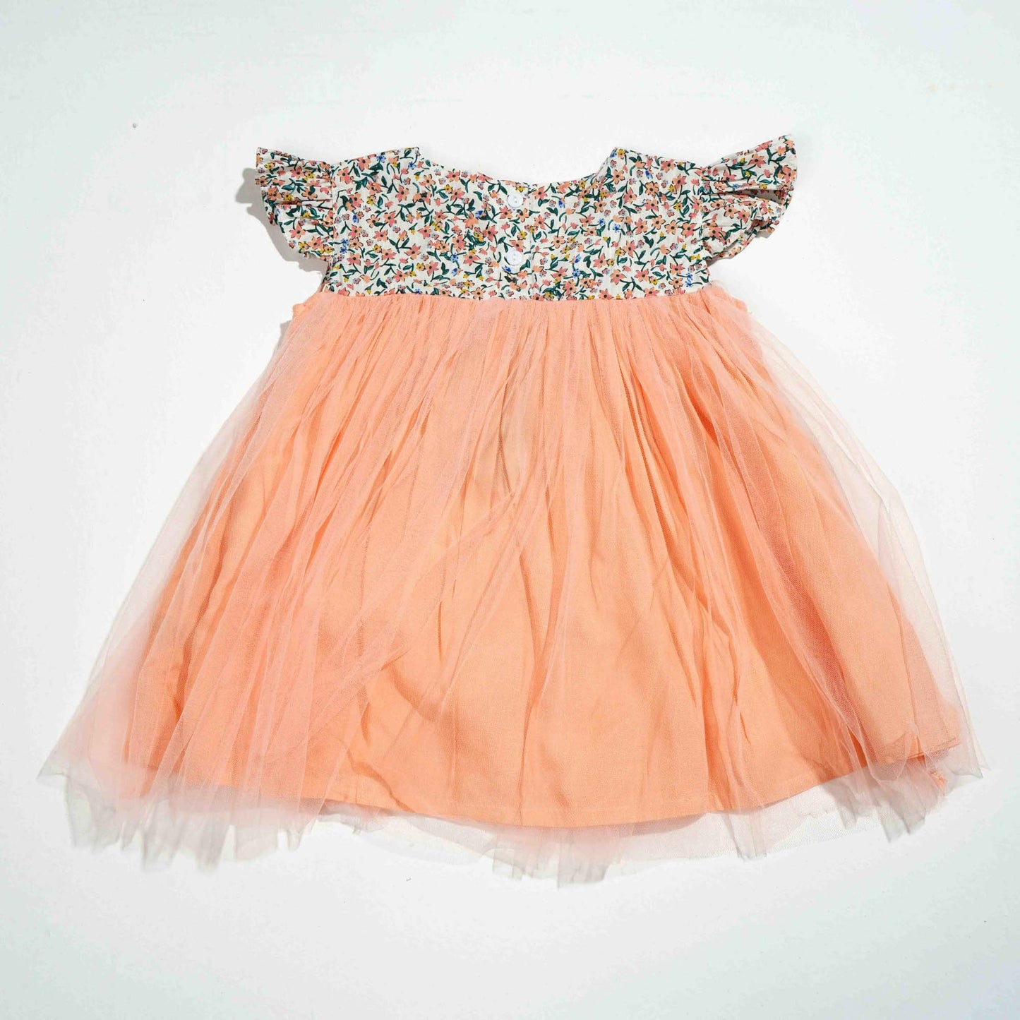 NEW BORN GIRLS FROCK - MELON