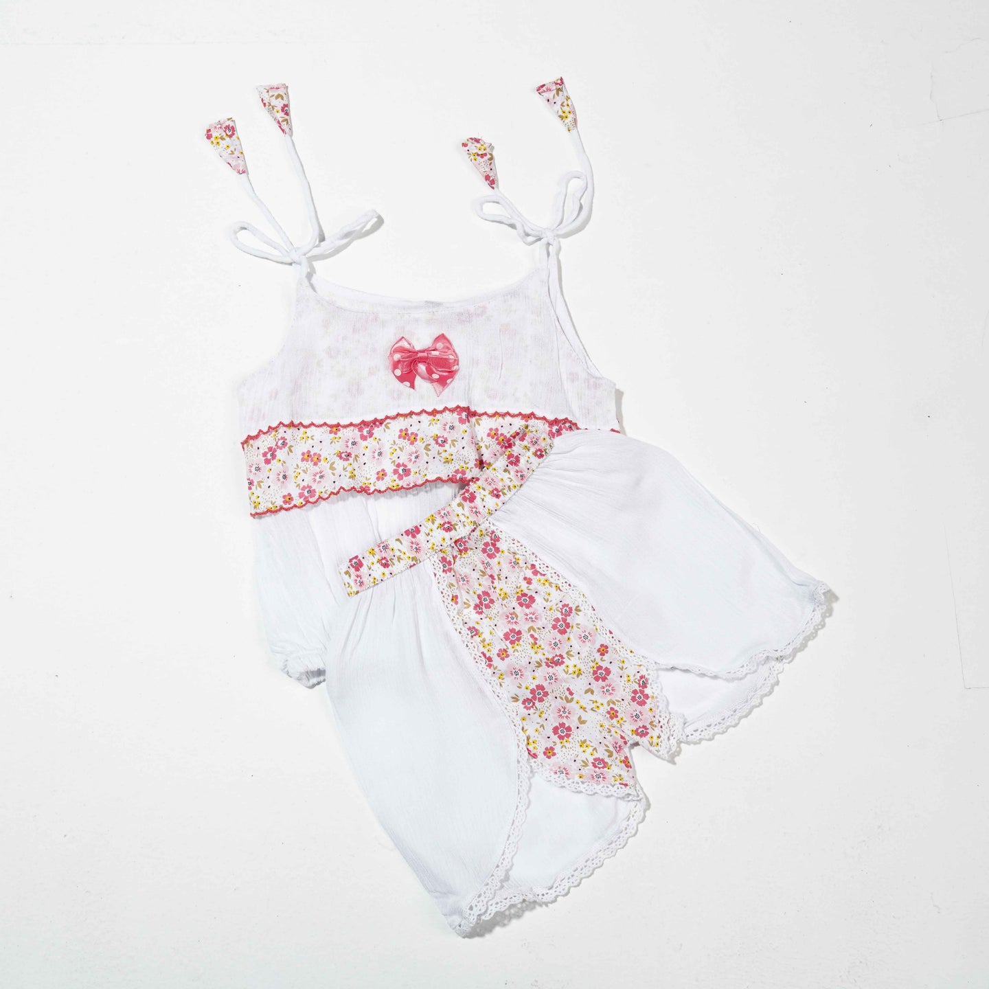 NEW BORN GIRLS 2 PCS-WHITE