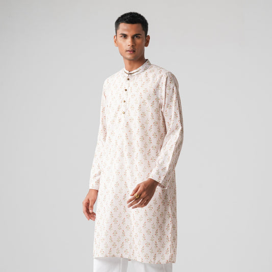 Mens Off White Panjabi