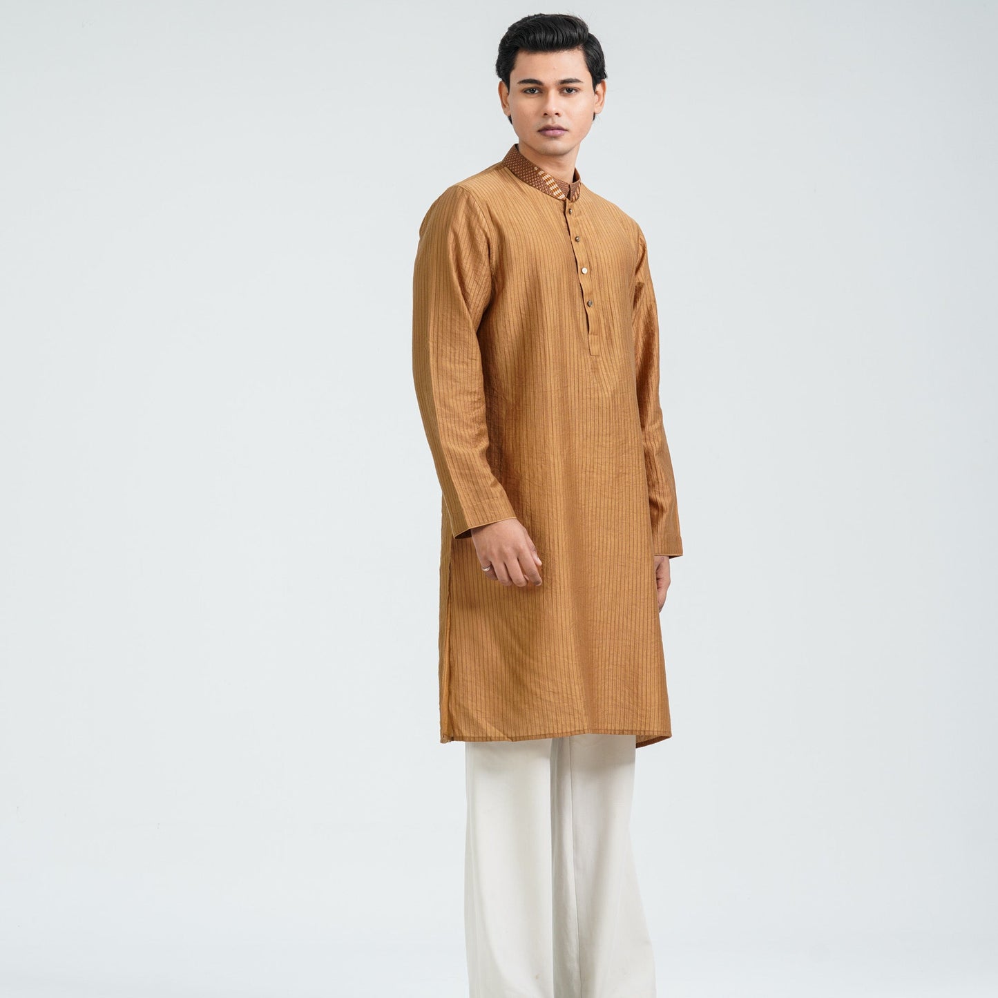 Men's Blended Mustard Panjabi