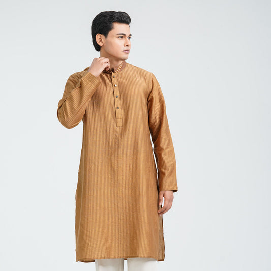 Men's Blended Mustard Panjabi