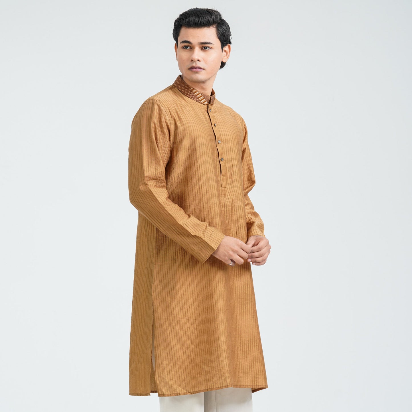 Men's Blended Mustard Panjabi