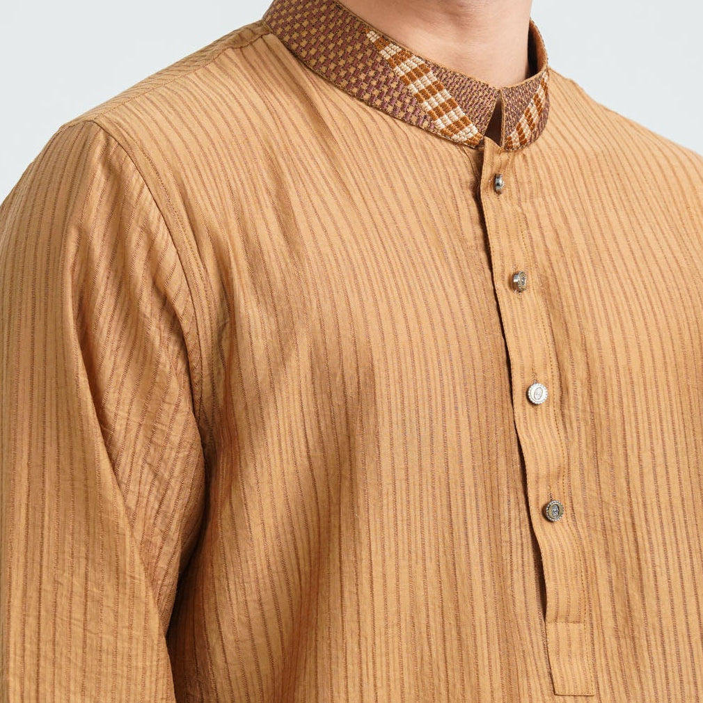 Men's Blended Mustard Panjabi