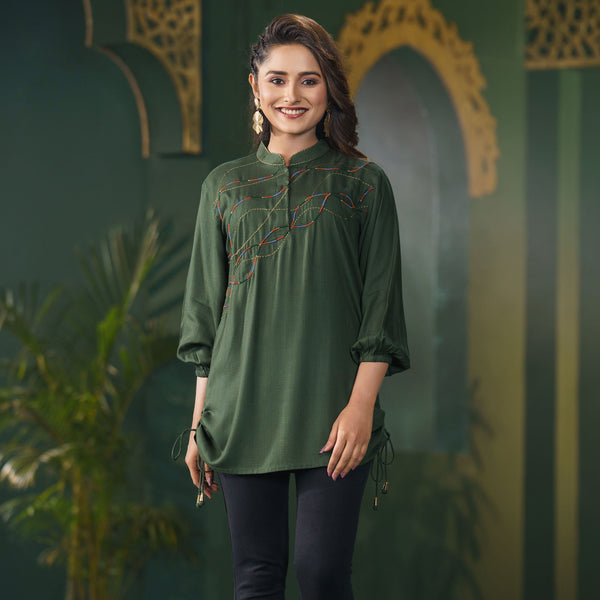 ETHNIC TOPS-EDEN GREEN